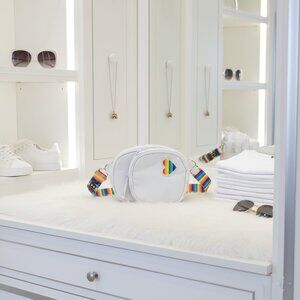 White Pride Cross Body Fanny Pack Bag